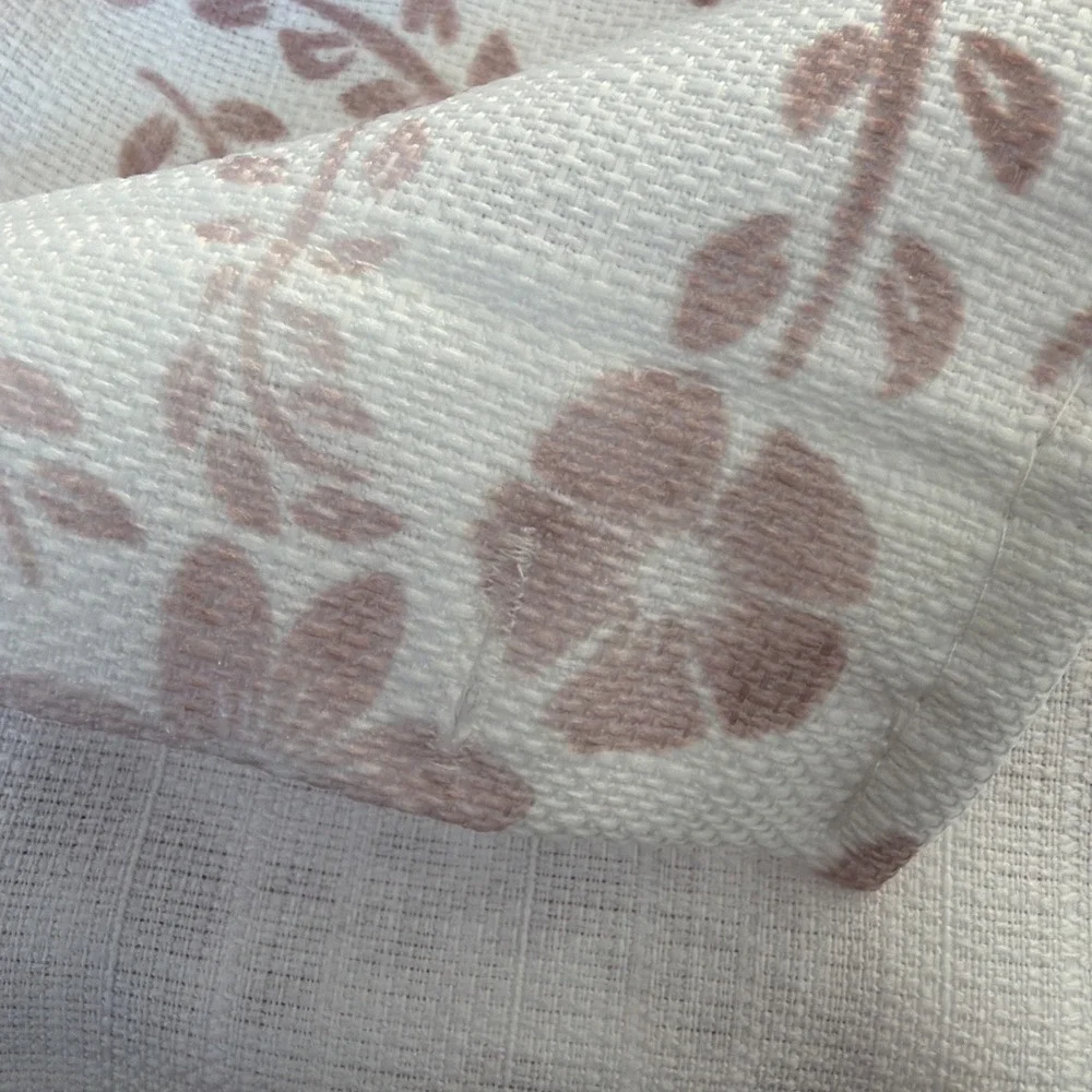 Lucky Brand Shower Curtain Rose Pink Floral Wreath‎ 72x72 Recycled Cotton New